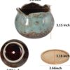 Succulent Pots, 4 Inch Ceramic Plant Pots and Drainage Hole with Bamboo Tray, Colorful Flower Planter Pot, Pack of 6 (Plants Not Included) - Image 3