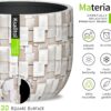Plant Pots Indoor 6.7/5.7/4.5 Inch 3D Carved Design Flower Pot, Handmade in Polyethylene Material, White - Image 4
