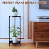 2 Tier Plant Stand Indoor Outdoor Metal Black for Plants Multiple Tall Tiered Planter Shelf Rack Iron Potted Flower Pot Holder for Corner, Patio, Balcony, Living Room - Image 4