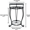19.3Inch Tall Metal Plant Stand, 2 Tier Potted Plant Shelf for Indoor Outdoor, Flower Pot Holder for Corner Living Room Patio Balcony Garden, Kitchen and Bathroom Display Rack,Black - Image 6