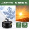 Heavy Duty Garden Hose 5/8 Inch X 75Ft, Premium Rubber Water Hose,Kink Resistant,Brass Fitting,Commercial Grade Hose with 10 Function Sprayer,Burst Pressure 450 PSI - Image 4