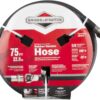 Briggs and Stratton 8BS75 75-Foot Premium Heavy-Duty Rubber Garden Hose, Brass