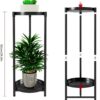 2 Tier Plant Stand Indoor Outdoor Metal Black for Plants Multiple Tall Tiered Planter Shelf Rack Iron Potted Flower Pot Holder for Corner, Patio, Balcony, Living Room - Image 2