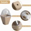 40 PCS Seeding Starter Pots for Planting- 3.1 Inch Square Biodegradable Nursery Pots with Humidity Dome- Peat Pots for Seedlings Garden Vegetable Flower Germination - Image 3
