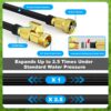 50 Ft Expandable Garden Hose with 10 Functions Spray Nozzle, Water Hose with 50 Layers Nano Rubber, 3/4" Solid Brass Connector, Flexible Leakproof Lightweight Hose Expanding Water Pipe for Car Washing - Image 2