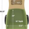 Easy Haul Wheelbarrow with Garden Tool Storage Tray, Durable Heavy-Duty Plastic Wheelbarrow with Large Easy Turn Wheels - Green, Made in USA - Image 4