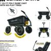 7GCG-NF Heavy-Duty Poly Dump Cart with No-Flat Tires, 7 Cu Ft, 1200 Lb Capacity, Black - Image 7