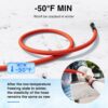 Hot/Cold Water Hose 5/8" X 50 Ft,Heavy Duty Red Garden Hose -50℉ to 190℉,Flexible & Lightweight Rubber Hoses with 3/4" Brass Fittings for Yard,Outdoor,Farm - Image 3