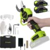 Electric Pruning Shears for Gardening, Brushless Cordless Pruner Shear, Battery Powered Tree Pruner with 2 Rechargeable 2.0Ah Batteries & Replacement Blade Set, 30Mm(1.2 Inch) Cutting Diameter