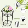 Plant Stand Indoor Tall, 2 Tier Outdoor Metal Potted Plant Stand Plant Shelf Flower Pot Stand for Multiple Planter,Rustproof Corner Plant Rack(20.3'') - Image 3