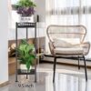 Plant Stand Indoor Outdoor, 30'' Tall Plant Stand, 2 Tier Metal Planter Stand, Rustproof Plant Stand Flower Pot Holder for Living Room, Corner, Deck - Image 6