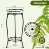 Plant Stand Indoor Tall, 2 Tier Outdoor Metal Potted Plant Stand Plant Shelf Flower Pot Stand for Multiple Planter,Rustproof Corner Plant Rack(20.3'') - Image 8