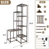 10 Tier Tall Corner Plant Stand Shelf Indoor Outdoor, Large Wood Plant Rack Holder Ladder Flower Stand Display for Living Room Patio Porch Garden Window - Image 6
