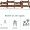 Wood Flower Stand Small Plant Stand Indoor Outdoor Plant Shelf Low Window Shelf for Plants Windowsill Plant Rack for Patio Balcony Hallway Garden (45.5”Long,Multiple Combination Way,4 Tiers) - Image 6