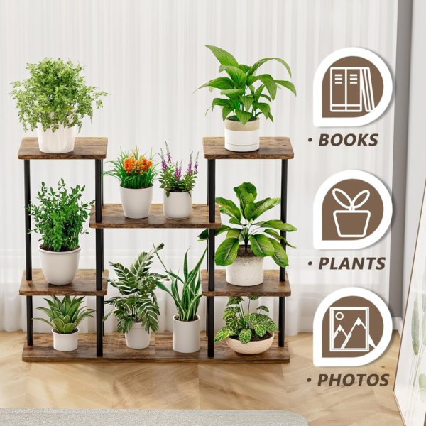Plant Stand Indoor Corner Tiered Metal Plant Organizer 6 Tier 14 Pot - Image 2