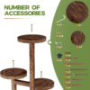 5 Tier Tall Plant Stand Indoor, Corner Wood Plant Shelf with Wheels for Multiple Plants, Tiered Flower Stand for Patio Garden Balcony Living Room Bedroom - Image 6