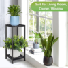 Plant Stand Indoor Outdoor Heavy Duty Wrought Iron Pedestal Stands Metal Plant Stand Decorative Flower Stand for Patio Garden Deck Living Room - Image 5