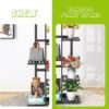 Plant Stand for Indoor Corner Tall 6 Potted Flower Bamboo Shelf Plants for Outdoor Plant Holder Display Rack for Living Room Balcony Bedroom(Black) - Image 2