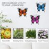 Set of 3 Butterfly Wall Hanging Planter Decor Art, Metal Wall Mounted Planters Garden Yard Decorative Flower Pot Indoor Outdoor Wall Planter Succulent Plant Container - Image 5