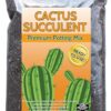 Cactus Succulent Natural Potting Soil Mix (Made in USA) (4 Dry Quarts)