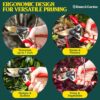 Enduropro Ergonomic Bypass Pruners - Professional Titanium Garden Shears - Heavy Duty Hand Pruning Scissor, Tree Trimmer, Gardening Tool, Branch, Hedge, Rose, Shrub & Bush Clippers - Image 5