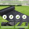 3.2Oz-6Ftx300Ft Weed Barrier Landscape Fabric Heavy Duty, Weed Block Gardening Ground Cover Mat, Weed Control Garden Cloth, Woven Geotextile Fabric for Underlayment, Commercial Driveway Fabric - Image 7