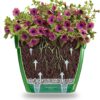 - 7.1 Inch Self Watering Planter - Modern Flower Pot with Water Level Indicator for All House Plants, Flowers, Herbs (Diameter 7.1", Green - Gold/White) - Image 9