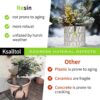 Plant Pots Indoor 6.7/5.7/4.5 Inch 3D Carved Design Flower Pot, Handmade in Polyethylene Material, White - Image 5