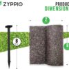 Black Rubber Mulch Border for Landscaping, 8' L X 2' W Roll, Natural-Looking Permanent Garden Barrier for Plants, Vegetables, and Flowers, Recycled and Sustainable, 16 Plastic Anchors Included - Image 5