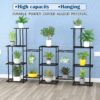 Metal Plant Stand, 13 Tiers Multifunctional Plant Stands for Indoor Plants, Decorative Black Steel Plant Shelf for Indoor Patio Garden Balcony and Yard (13 Tiers 15 Pots DIY) - Image 2
