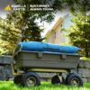 800 Pound Capacity Heavy Duty Poly Yard Garden Steel Dump Utility Wheelbarrow Wagon Cart with 2 in 1 Towing ATV Handle, Gray - Image 5