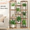 Plant Stand Indoor Outdoor, 11 Tier Reinforced Plant Shelf Tall for Multiple Plants, Large Wood Plant Rack Holder, Garden Shelves, Flower Stand for Living Room Patio Corner - Image 4