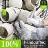 Plant Pots Indoor 6.7/5.7/4.5 Inch 3D Carved Design Flower Pot, Handmade in Polyethylene Material, White - Image 3
