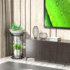 Plant Stand Indoor Outdoor - Metal Planter Holder Shelf Tall Tiered Flower Pot Display Organizer Rack for Garden, Patio, Living Room, Bathroom, Office (Black) - Image 3