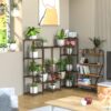 Plant Stand 6 Tiers 14 Potted Plant Rack, Wooden Indoor Outdoor Tiered Plant Shelf, Multi-Functional Ladder Plant Holder for Living Room Patio Garden Balcony Yard Office Flower Store - Image 3