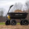 7GCG-NF Heavy-Duty Poly Dump Cart with No-Flat Tires, 7 Cu Ft, 1200 Lb Capacity, Black - Image 6