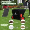 Lawn Drop Spreader, Compost Spreader, Peat Moss Spreader Push-Type Fertilizer Drop Spreaders with Rotate Blades, Push Garden Seeder with Adjustable Drop Rate Metal Mesh Basket for Lawn Feed - Image 6