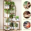 10 Tier Tall Corner Plant Stand Shelf Indoor Outdoor, Large Wood Plant Rack Holder Ladder Flower Stand Display for Living Room Patio Porch Garden Window - Image 2
