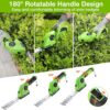 Cordless Grass Shear & Shrubbery Trimmer - 2 in 1 Handheld Hedge Trimmer 7.2V Electric Grass Cutter 2.0Ah Rechargeable Lithium-Ion Battery and USB Cable Included - Image 4