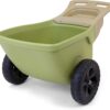 Easy Haul Wheelbarrow with Garden Tool Storage Tray, Durable Heavy-Duty Plastic Wheelbarrow with Large Easy Turn Wheels - Green, Made in USA - Image 6