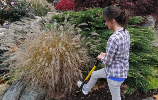 Gardening Shovel with Steel-Reinforced Fiberglass Handle, Cushioned D-Grip and Sharp, Hardened-Steel Blade, Award Winning Spade, Model SHFD3 Lime - Image 6