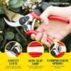 Classicpro 8.5" Professional Premium Titanium Bypass Pruning Shears - Use as Pruners, Garden Shears, Heavy Duty Handheld Pruning Shears for Gardening, Clippers, Pruning Scissor Tool - Image 4