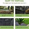 3.2Oz-6Ftx300Ft Weed Barrier Landscape Fabric Heavy Duty, Weed Block Gardening Ground Cover Mat, Weed Control Garden Cloth, Woven Geotextile Fabric for Underlayment, Commercial Driveway Fabric - Image 8