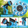 50 Ft Expandable Garden Hose with 10 Functions Spray Nozzle, Water Hose with 50 Layers Nano Rubber, 3/4" Solid Brass Connector, Flexible Leakproof Lightweight Hose Expanding Water Pipe for Car Washing - Image 4