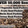 50 Vegetable & Fruit Seeds for Planting Outdoor & Indoor Conventional Seed Gardens. Includes 12,500 Seeds, 50 Seed Markers, a Planting Guide & Survival Packaging. Open-Pollinated Seeds by - Image 2