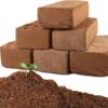 13.8 Gallons Coco Coir Brick for Plants- 6 Pack Premium 100% Organic Peat Moss Mix with Low EC & Ph Balance, Fiber Coconut Husk for Planting, Gardening, Potting Soil Substrate(8.4 Pounds)