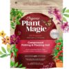 Compressed Organic Potting Soil for Garden, Plants & Vegetables - Expands 4X When Mixed with Water - Indoor or Outdoor Use - Plant Food Mix Derived from Natural Coconut Coir & Worm Castings Fertilizer