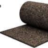Black Rubber Mulch Border for Landscaping, 8' L X 2' W Roll, Natural-Looking Permanent Garden Barrier for Plants, Vegetables, and Flowers, Recycled and Sustainable, 16 Plastic Anchors Included