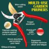 Classicpro 8.5" Professional Premium Titanium Bypass Pruning Shears - Use as Pruners, Garden Shears, Heavy Duty Handheld Pruning Shears for Gardening, Clippers, Pruning Scissor Tool - Image 3