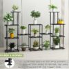 Metal Plant Stand, 13 Tiers Multifunctional Plant Stands for Indoor Plants, Decorative Black Steel Plant Shelf for Indoor Patio Garden Balcony and Yard (13 Tiers 15 Pots DIY) - Image 3